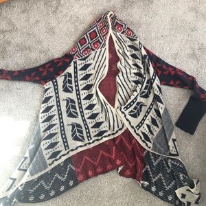 Red white and blue cardigan